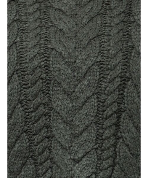 Ungrid(アングリッド)の「ショートケーブルニット(ニット/セーター・レディース・チャコールグレー/アイボリー/ブラウン・FREE)」の16枚目の写真