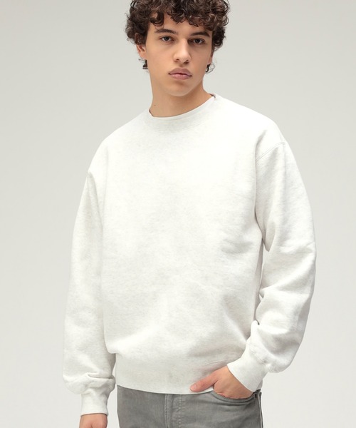 BEAMS PLUS（ビームスプラス）の「レイズドバック クルーネック スウェット（スウェット・メンズ・ピンク/サックスブルー/カーキ/ブラック/グレー/シルバー/ナチュラル/クリーム・XL/L/M/S/XX-LARGE）」の9枚目の写真