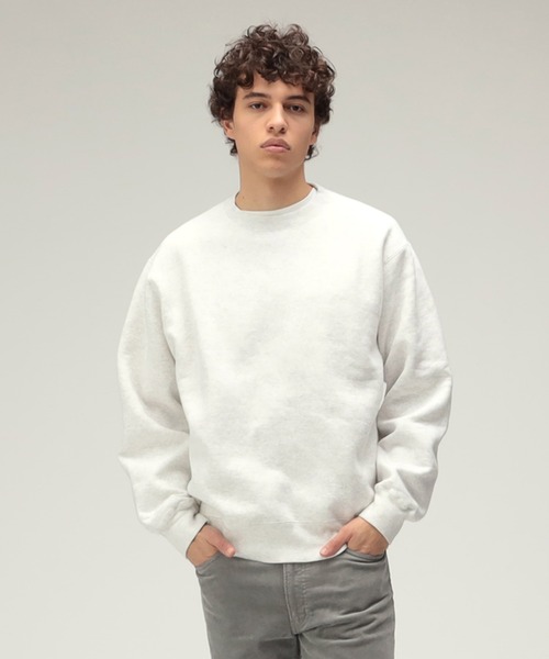 BEAMS PLUS（ビームスプラス）の「レイズドバック クルーネック スウェット（スウェット・メンズ・ピンク/サックスブルー/カーキ/ブラック/グレー/シルバー/ナチュラル/クリーム・XL/L/M/S/XX-LARGE）」の10枚目の写真