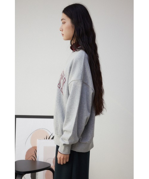 AZUL by moussy（アズールバイマウジー）の「プリント起毛プルオーバー（スウェット・レディース・ブルー/杢グレー/ダークグレー・FREE）」の8枚目の写真