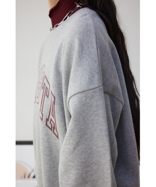 AZUL by moussy（アズールバイマウジー）の「プリント起毛プルオーバー（スウェット・レディース・ブルー/杢グレー/ダークグレー・FREE）」の11枚目の写真