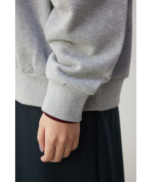 AZUL by moussy（アズールバイマウジー）の「プリント起毛プルオーバー（スウェット・レディース・ブルー/杢グレー/ダークグレー・FREE）」の12枚目の写真