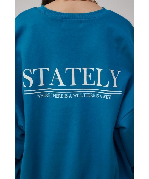 AZUL by moussy（アズールバイマウジー）の「プリント起毛プルオーバー（スウェット・レディース・ブルー/杢グレー/ダークグレー・FREE）」の19枚目の写真