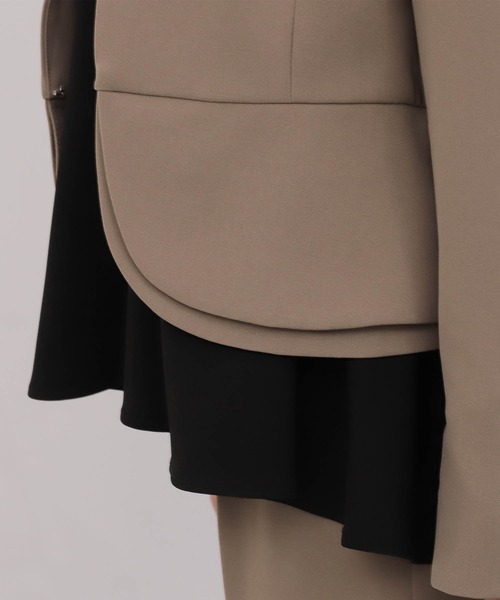 日本未入荷★Karen Millen ノーカラーペプラムジャケット セール】【150㎝前後の小柄さんサイズ】【セットアップ可能