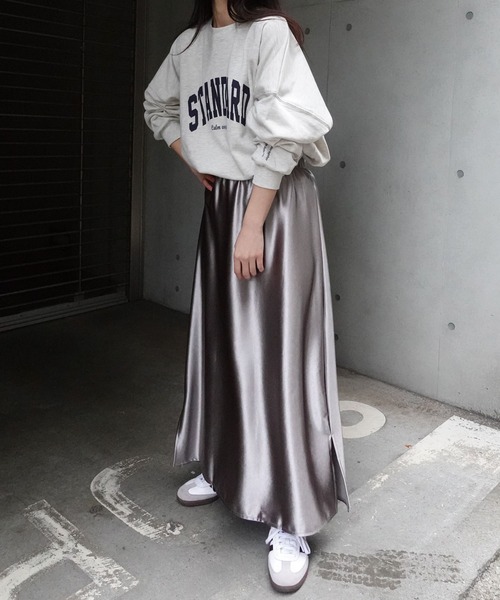 CORNERS(コーナーズ)の「メタリックロングスカート(スカート・レディース・ゴールド/シルバー/ブラック・M)」の7枚目の写真