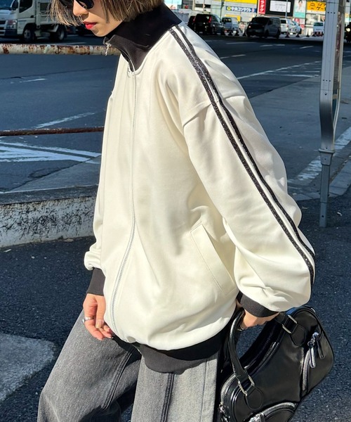 PAGEBOY（ページボーイ）の「ラメライントラックジャケット（その他アウター・レディース・オフホワイト/ブルー/ブラック・FREE）」の10枚目の写真