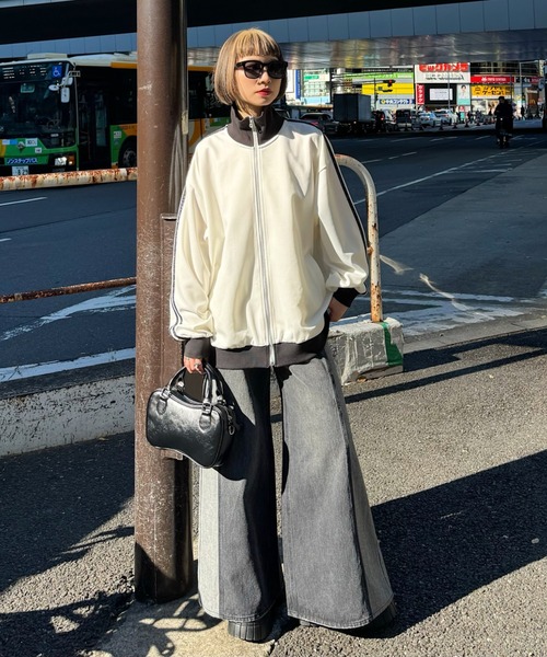 PAGEBOY（ページボーイ）の「ラメライントラックジャケット（その他アウター・レディース・オフホワイト/ブルー/ブラック・FREE）」の13枚目の写真