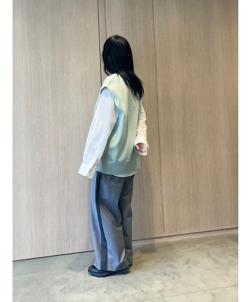 MIESROHE（ミースロエ）の「【ウォッシャブル】裏毛編みニットベスト（ニット/セーター・レディース・ホワイト/グリーン/グレー/ブラック・FREE）」の13枚目の写真