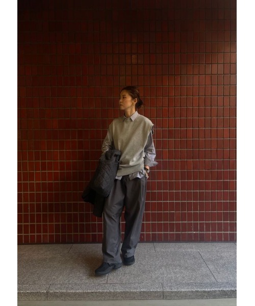 MIESROHE（ミースロエ）の「【ウォッシャブル】裏毛編みニットベスト（ニット/セーター・レディース・ホワイト/グリーン/グレー/ブラック・FREE）」の11枚目の写真