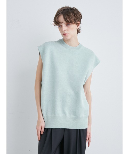 MIESROHE（ミースロエ）の「【ウォッシャブル】裏毛編みニットベスト（ニット/セーター・レディース・ホワイト/グリーン/グレー/ブラック・FREE）」の19枚目の写真