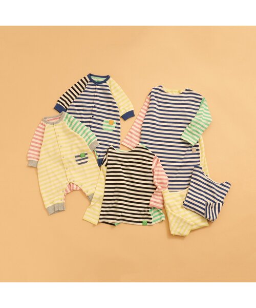 BREEZE（ブリーズ）の「【リンク】カラフルボーダーワンピース（ワンピース・キッズ・レインボー/ピンク・130/140/90/100/110/120/80）」の3枚目の写真