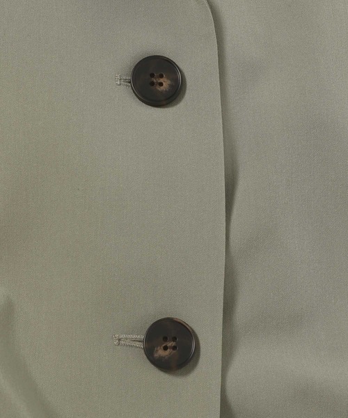 mysty woman(ミスティウーマン)の「【花粉防止機能付き!】 スタンドネック袖ボリュームトレンチコート 996660(トレンチコート・レディース・カーキ/ブラック/ベージュ・MEDIUM/SMALL)」の22枚目の写真