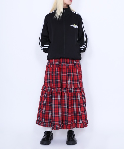 PUNYUS（プニュズ）の「チェックフリルティアードロングスカート（スカート・レディース・ホワイト/イエロー/レッド・2/3/4/1）」の8枚目の写真