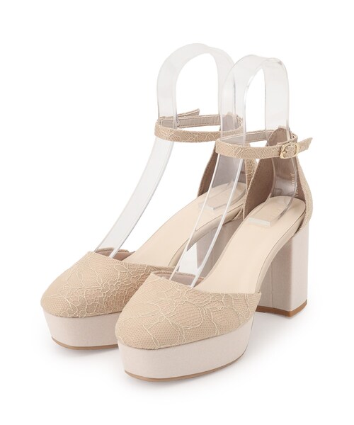 ESPERANZA（エスペランサ）の「ゆる傾斜ストラップパンプス 結婚式二次会 パーティー 24SS（パンプス・レディース・ピンク系7/ベージュ系2/ブラック系2・22.5cm/23.0cm/23.5cm/24.0cm/22.0cm/24.5cm）」の4枚目の写真