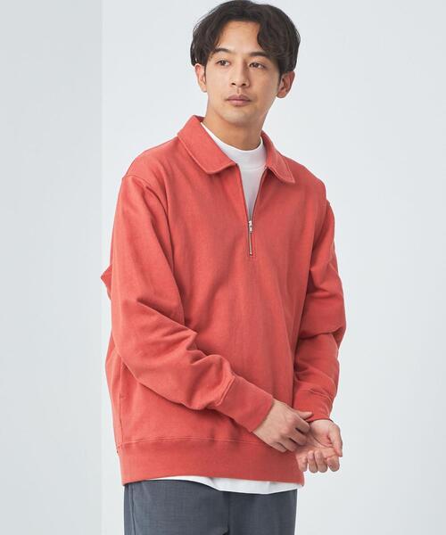 green label relaxing（グリーンレーベルリラクシング）の「ハーフジップ ポロシャツ カットソー（Tシャツ/カットソー・メンズ・ダークグレー/ホワイト/レッド・L/M/XL/S）」の3枚目の写真