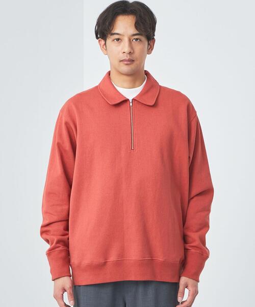 green label relaxing（グリーンレーベルリラクシング）の「ハーフジップ ポロシャツ カットソー（Tシャツ/カットソー・メンズ・ダークグレー/ホワイト/レッド・L/M/XL/S）」の7枚目の写真