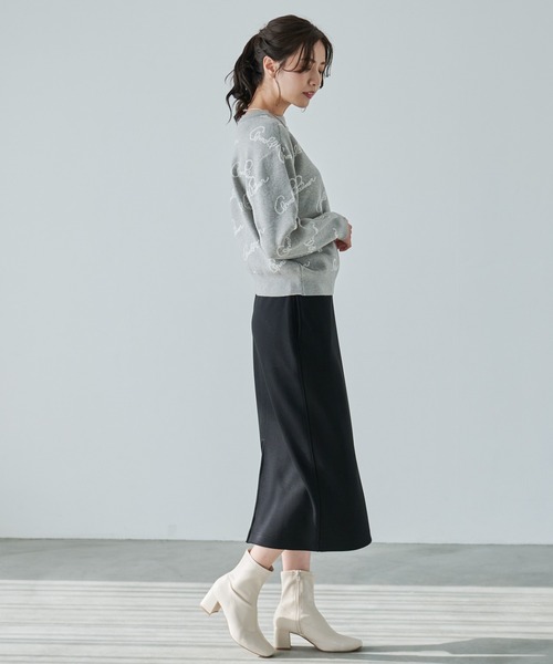 Arnold Palmer（アーノルドパーマー）の「ハイストレッチ ナロースカート（スカート・レディース・ブラック/ベージュ・L/M/S）」の13枚目の写真