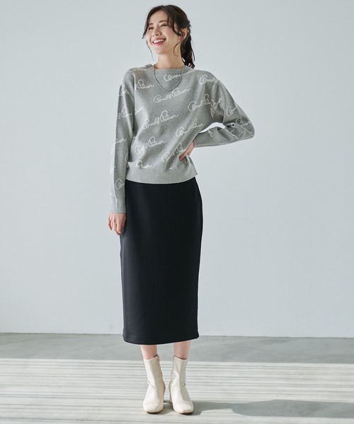 Arnold Palmer（アーノルドパーマー）の「ハイストレッチ ナロースカート（スカート・レディース・ブラック/ベージュ・L/M/S）」の11枚目の写真