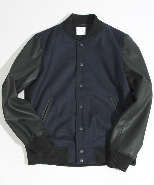 WEGO（ウィゴー）の「WEGO/メルトンスタジャン（スタジャン・メンズ・オフホワイト/ブラック/グレー/グレー系その他/杢グレー/ネイビー/キャメル/その他1・MEDIUM/LARGE）」の10枚目の写真