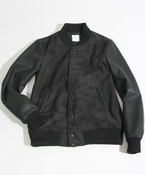 WEGO（ウィゴー）の「WEGO/メルトンスタジャン（スタジャン・メンズ・オフホワイト/ブラック/グレー/グレー系その他/杢グレー/ネイビー/キャメル/その他1・MEDIUM/LARGE）」の12枚目の写真