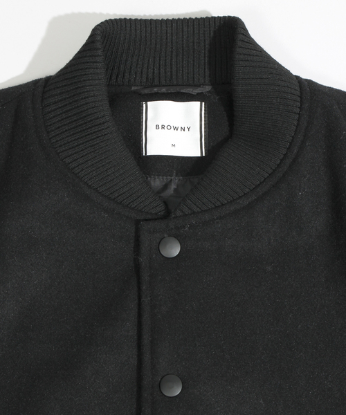 WEGO（ウィゴー）の「WEGO/メルトンスタジャン（スタジャン・メンズ・オフホワイト/ブラック/グレー/グレー系その他/杢グレー/ネイビー/キャメル/その他1・MEDIUM/LARGE）」の13枚目の写真