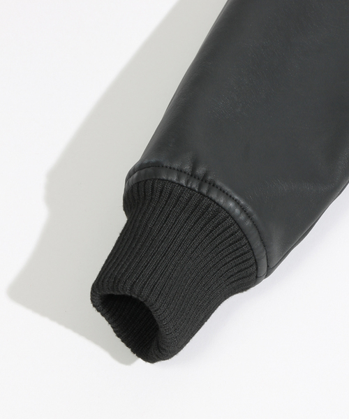 WEGO（ウィゴー）の「WEGO/メルトンスタジャン（スタジャン・メンズ・オフホワイト/ブラック/グレー/グレー系その他/杢グレー/ネイビー/キャメル/その他1・MEDIUM/LARGE）」の15枚目の写真