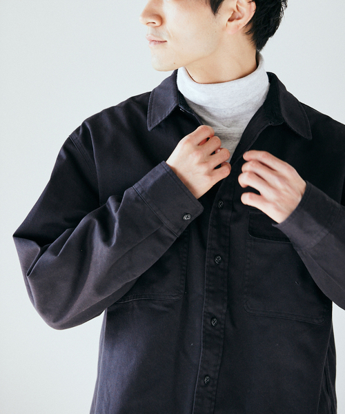 Prentiss（プレンティス）の「【Prentiss / プレンティス】別注 T/C CPOシャツ（シャツ/ブラウス・メンズ・ブラック/ベージュ系その他/サファリグリーン・MEDIUM/LARGE）」の12枚目の写真