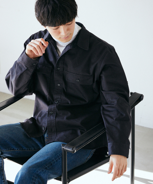 Prentiss（プレンティス）の「【Prentiss / プレンティス】別注 T/C CPOシャツ（シャツ/ブラウス・メンズ・ブラック/ベージュ系その他/サファリグリーン・MEDIUM/LARGE）」の15枚目の写真