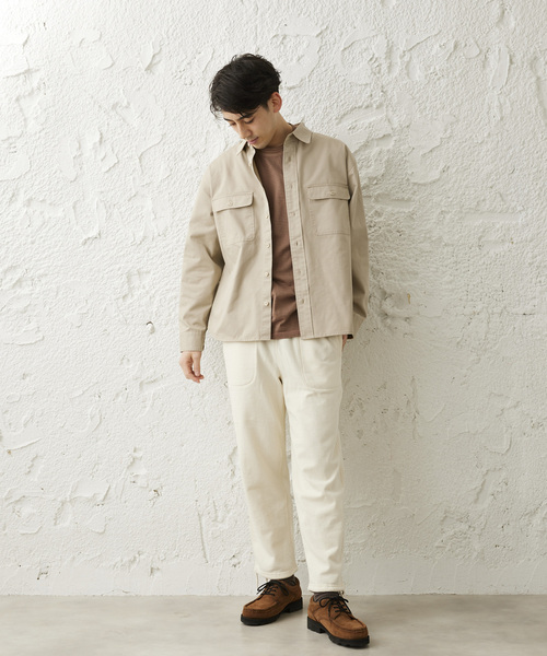 Prentiss（プレンティス）の「【Prentiss / プレンティス】別注 T/C CPOシャツ（シャツ/ブラウス・メンズ・ブラック/ベージュ系その他/サファリグリーン・MEDIUM/LARGE）」の18枚目の写真