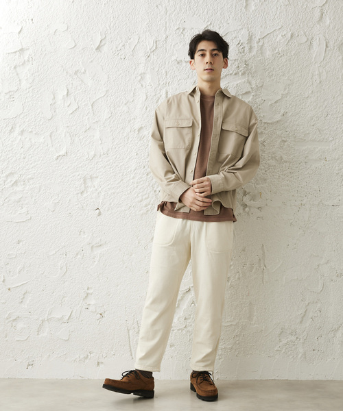 Prentiss（プレンティス）の「【Prentiss / プレンティス】別注 T/C CPOシャツ（シャツ/ブラウス・メンズ・ブラック/ベージュ系その他/サファリグリーン・MEDIUM/LARGE）」の17枚目の写真