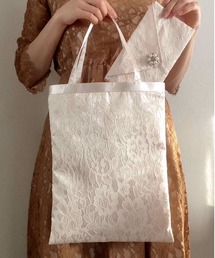 【アキアカネ】レースバッグ　エコバッグ　サブバッグ　花柄　さえら　高級　バラ アキアカネ】レースバッグ エコバッグ サブバッグ 花柄 さえら