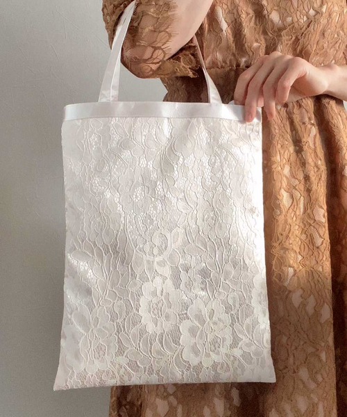 Cupid Heart(キューピッドハート)の「【Cupid Heart】結婚式用!レースサブbag(エコバッグ/サブバッグ・レディース・ベージュ・MEDIUM)」の7枚目の写真