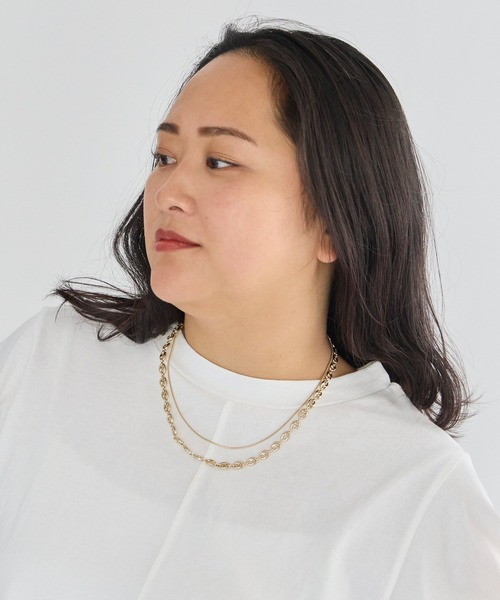 LAVEANGE(ラビアンジェ)の「ビーンズチェーン2連マグネットネックレス(ネックレス・レディース・ゴールド/シルバー・F)」の11枚目の写真