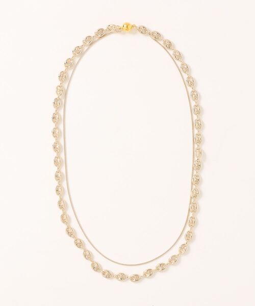 LAVEANGE(ラビアンジェ)の「ビーンズチェーン2連マグネットネックレス(ネックレス・レディース・ゴールド/シルバー・F)」の15枚目の写真