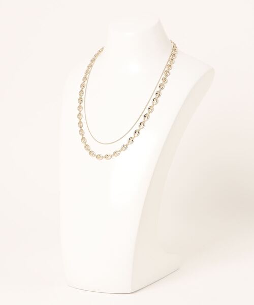 LAVEANGE(ラビアンジェ)の「ビーンズチェーン2連マグネットネックレス(ネックレス・レディース・ゴールド/シルバー・F)」の16枚目の写真