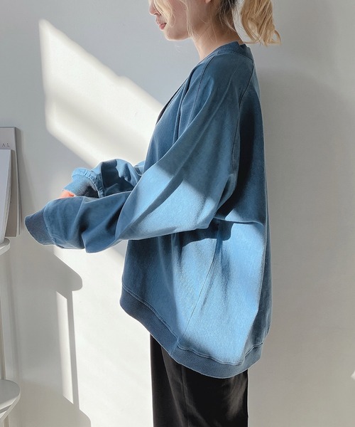 AS KNOW AS plus(アズノゥアズプラス)の「◎インディゴミックスカーディガン(カーディガン/ボレロ・レディース・チャコールグレー/インディゴブルー/ブルー・FREE)」の12枚目の写真