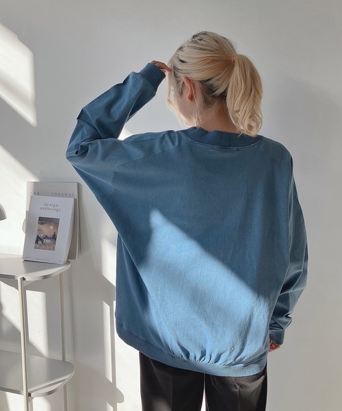 AS KNOW AS plus(アズノゥアズプラス)の「◎インディゴミックスカーディガン(カーディガン/ボレロ・レディース・チャコールグレー/インディゴブルー/ブルー・FREE)」の13枚目の写真