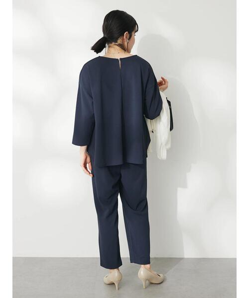 CRAFT STANDARD BOUTIQUE（クラフトスタンダードブティック）の「【追加】8分丈ウエストタックオールインワン（ワンピース・レディース・アイボリー/ネイビー/ブラック・M/L）」の7枚目の写真