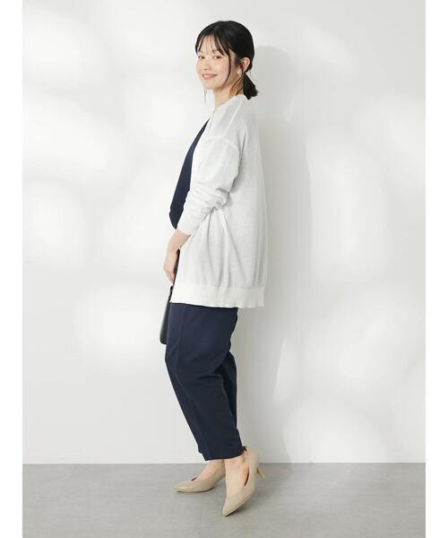 CRAFT STANDARD BOUTIQUE（クラフトスタンダードブティック）の「【追加】8分丈ウエストタックオールインワン（ワンピース・レディース・アイボリー/ネイビー/ブラック・M/L）」の9枚目の写真