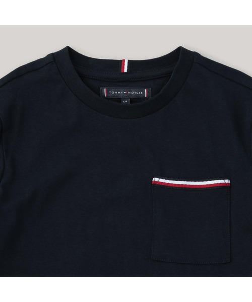 TOMMY HILFIGER(トミーヒルフィガー)の「BOYS ポケットショートスリーブTシャツ(Tシャツ/カットソー・キッズ・ネイビー/ホワイト・130cm/160cm/140cm/150cm)」の7枚目の写真