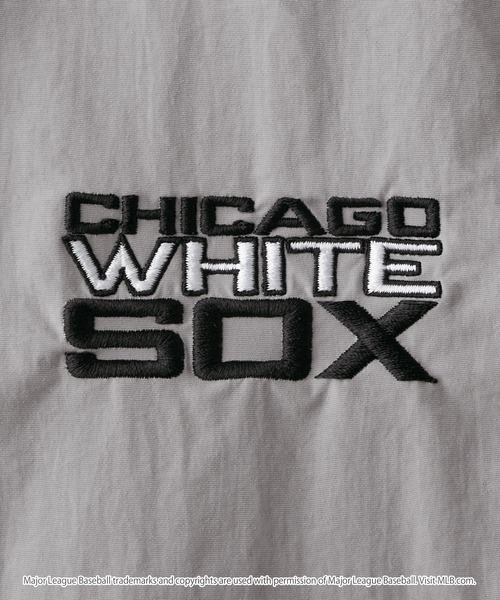 MLB（メジャーリーグベースボール）の「MLB/メジャーリーグベースボール 別注 ワッペン刺繍 ナイロンドローコード サイドラインワイドトラックパンツ（その他パンツ・メンズ・ブラック/ダークネイビー/ダークブラウン/ライトグレー/オフホワイト・S/M/L）」の16枚目の写真