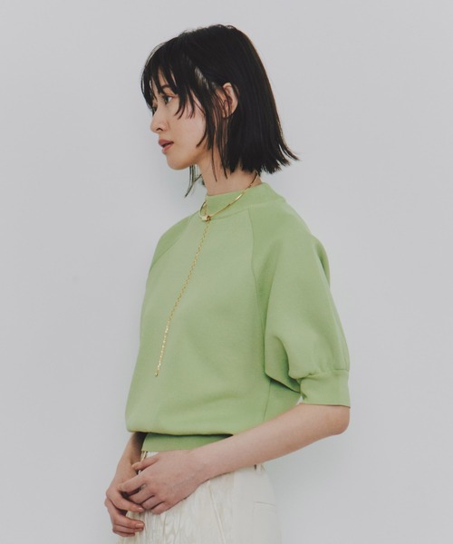 UNITED TOKYO(ユナイテッドトウキョウ)の「【再入荷なし!!】ボリュームハーフスリーブニット|ウォッシャブル/UV対策/型崩れ防止/半袖/秋服/オフィスカジュアル(ニット/セーター・レディース・ダークグレー/ブラック/アイボリー/レッド/ネイビー/ライトブルー/ライム/パープル・FREE)」の11枚目の写真