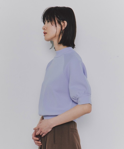 UNITED TOKYO(ユナイテッドトウキョウ)の「【再入荷なし!!】ボリュームハーフスリーブニット|ウォッシャブル/UV対策/型崩れ防止/半袖/秋服/オフィスカジュアル(ニット/セーター・レディース・ダークグレー/ブラック/アイボリー/レッド/ネイビー/ライトブルー/ライム/パープル・FREE)」の22枚目の写真