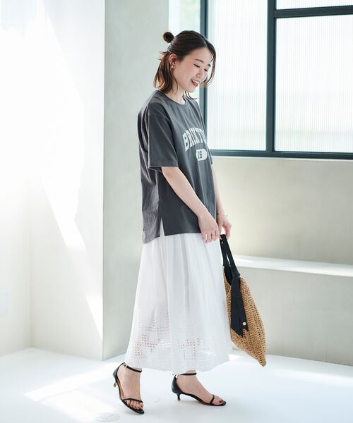 le.coeur blanc(ルクールブラン)の「グログランテープ柄編みペーパーバッグ(かごバッグ・レディース・ベージュ/ブラック・FREE)」の15枚目の写真