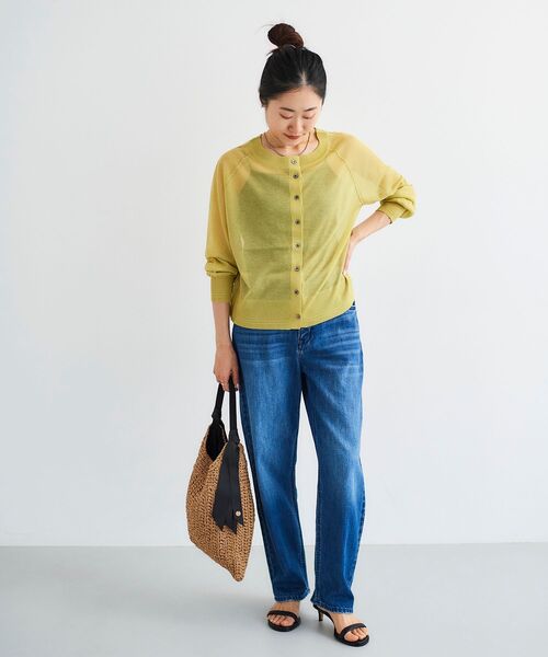 le.coeur blanc(ルクールブラン)の「グログランテープ柄編みペーパーバッグ(かごバッグ・レディース・ベージュ/ブラック・FREE)」の20枚目の写真