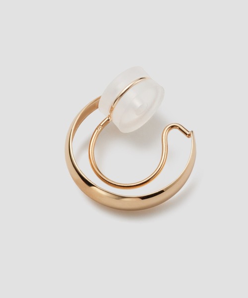 PAS TIERRA（パティエラ）の「【Ray】K10フープイヤリング（イヤリング・レディース・イエローゴールド・FREE）」の2枚目の写真