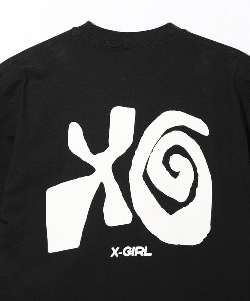 X-girl（エックスガール）の「XG TYPOGRAPHY S/S TEE（Tシャツ/カットソー・レディース・ブラック/ホワイト・S/M/L/XL）」の7枚目の写真