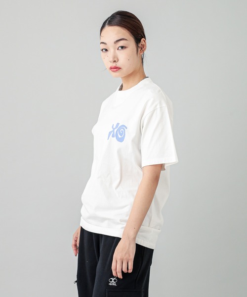 X-girl（エックスガール）の「XG TYPOGRAPHY S/S TEE（Tシャツ/カットソー・レディース・ブラック/ホワイト・S/M/L/XL）」の8枚目の写真