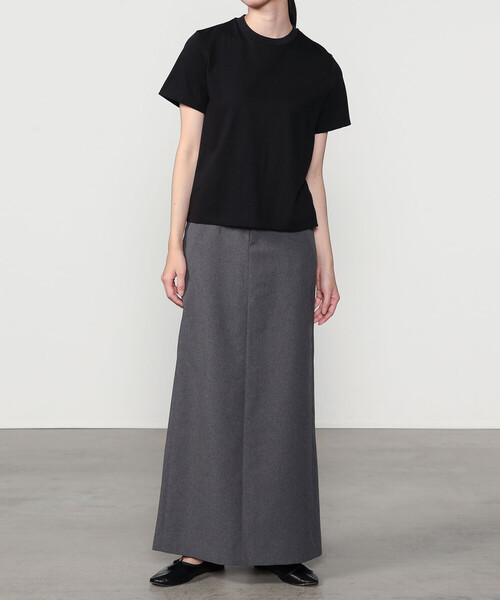 alvana（アルヴァナ）の「alvana | コットン 半袖ワイドTシャツ WOMEN（Tシャツ/カットソー・レディース・ホワイト/ブラック・0）」の4枚目の写真