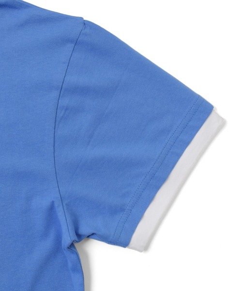 GLAZOS(グラソス)の「ワンポイントロゴ裾レイヤード半袖Tシャツ(Tシャツ/カットソー・キッズ・ライトブルー/ブラック/ホワイト/ライトグリーン/ネイビー・140cm/150cm/160cm/170cm/130cm)」の13枚目の写真